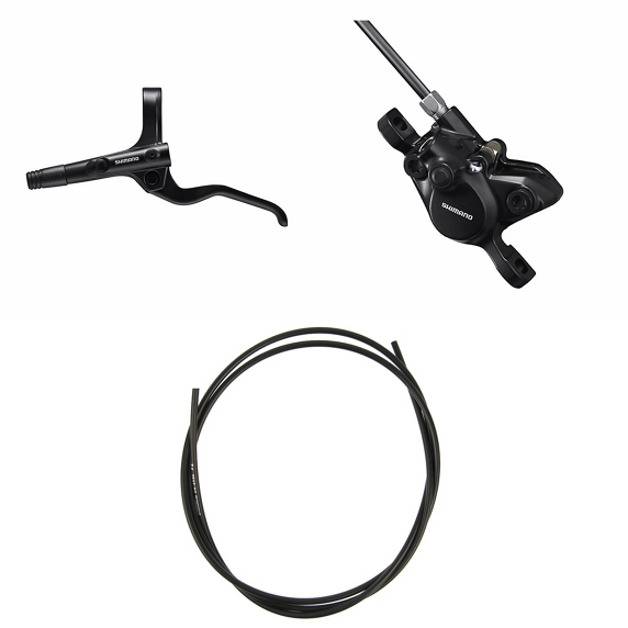 SHIMANO Freno (kit) BRMT201KITMT200 Sx / Ant. Resina senza aletta Senza adattatore per forcella post mount 1000 (black)