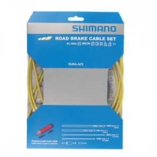 Kit Cavi Freni Bici Shimano Y80098021 Standard MTB Strada Esterno Polimero Nero